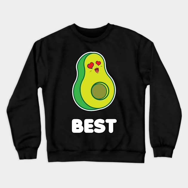 Couples Matching Avocado Romance Cute Heart Eyes Crewneck Sweatshirt by Hasibit